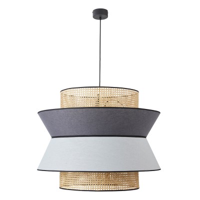 Suspension Singapour Xxl gris clair & anthracite - Market Set