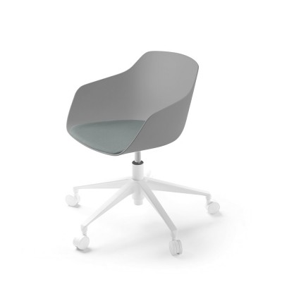 Chaise de bureau à roulettes Kuskoa Bi coque bioplastique clay & vert - Alki