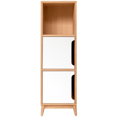 Colonne de rangement Kult en chêne et blanc - Kulile