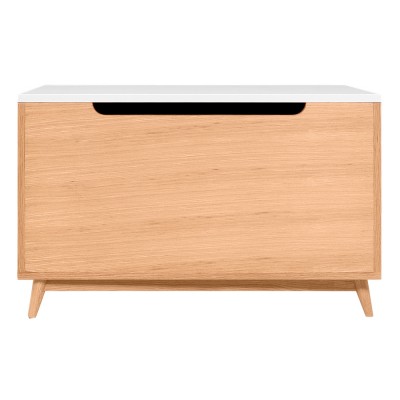 Coffre de rangement Souk en chêne et blanc - Kulile