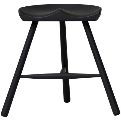 Tabouret Shoemaker en hêtre et noir n°49 - Form and Refine