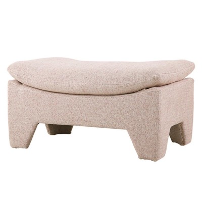 Pouf de salon rétro bouclé nude - HKliving