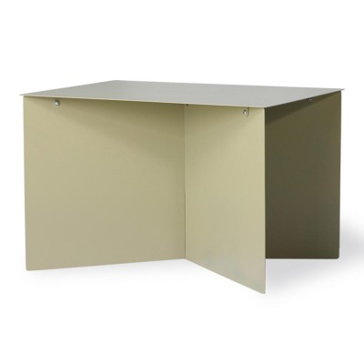 Table d'appoint rectangulaire en métal vert olive - HKliving