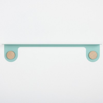 Etagère murale Hook chêne & vert 70 cm - Gazzda