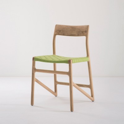 Chaise Fawn chêne & vert - Gazzda