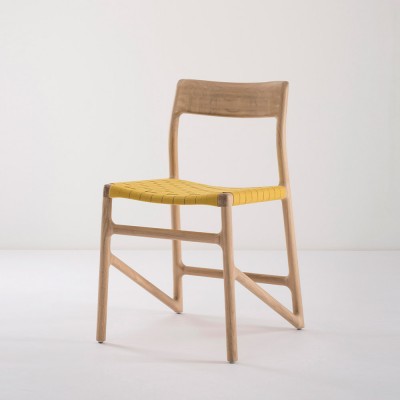 Chaise Fawn chêne & jaune - Gazzda