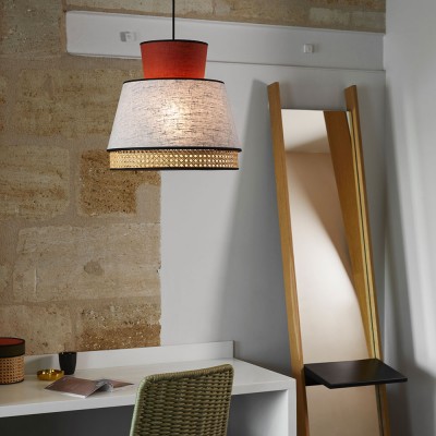 Suspension Singapour M gris clair & épices - Market Set