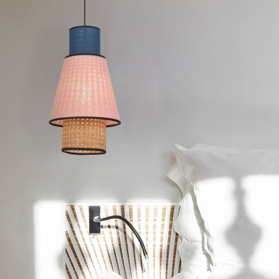 Suspension Singapour Xs rose & pétrole - Market Set