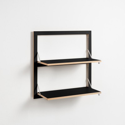 Étagère double Fläpps 80x80 noir - Ambivalenz