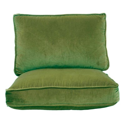 Housse seule Fauteuil Croisette Velours vert mousse - Honoré