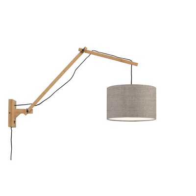 Lampe murale Andes naturel & lin foncé L - Good & Mojo