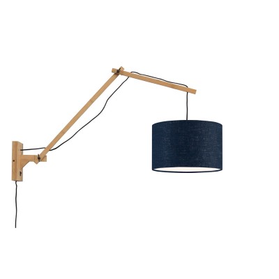 Lampe murale Andes naturel & bleu marine L - Good & Mojo