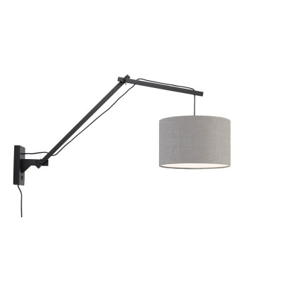 Lampe murale Andes noir & gris clair L - Good & Mojo