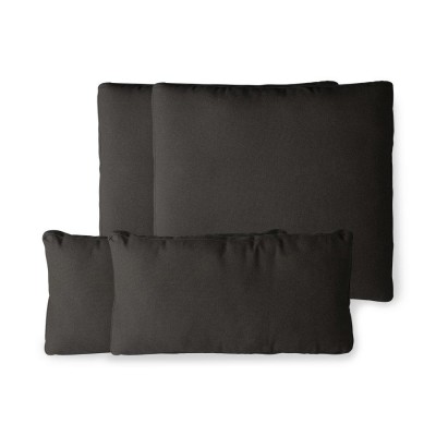Set de coussins d'extérieur noir (ukfr) - HKliving