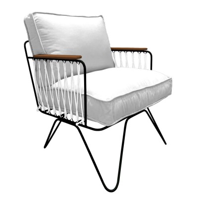 Uitschakelen symbool gedragen Croisette Outdoor fauteuil wit | Honoré