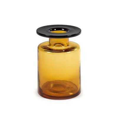 Vase Wind & Fire ambre & noir H27 cm - Serax