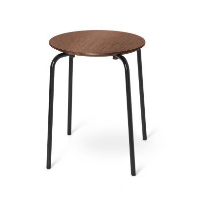 Tabouret Herman noir & marron - Ferm Living