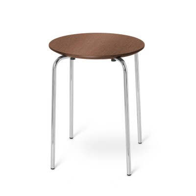 Tabouret Herman marron & chrome - Ferm Living