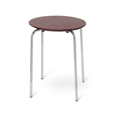 Tabouret Herman bordeaux & chrome - Ferm Living