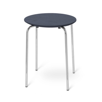 Tabouret Herman bleu foncé & chrome - Ferm Living
