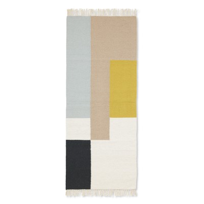 Tapis Kelim Runner Squares 180 x 70 cm - Ferm Living