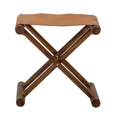 Tabouret Esma cuir brun - Bloomingville