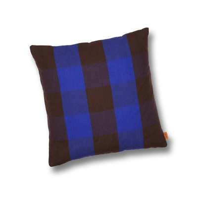 Coussin Grand chocolat & bleu vif - Ferm Living