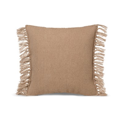 Coussin à franges Kelim sable S - Ferm Living