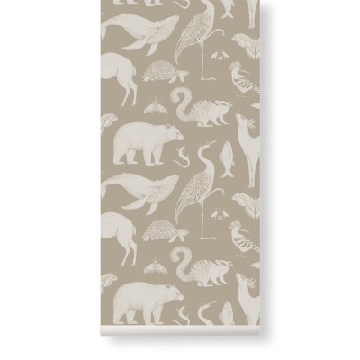 Papier peint Katie Scott Animaux sable - Ferm Living