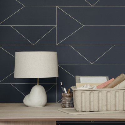 Papier peint Lines graphite - Ferm Living