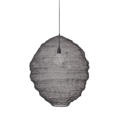 Suspension Pendant noir jute L - Bloomingville