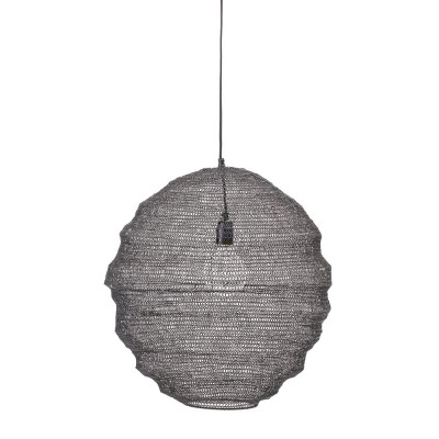 Suspension Pendant noir jute M - Bloomingville