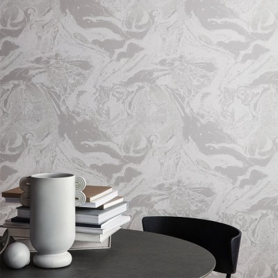 Papier peint Marbling beige - Ferm Living
