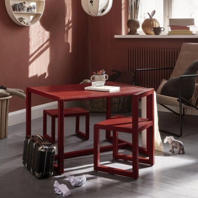 Chaise Little Architect rouge coquelicot - Ferm Living