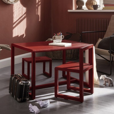 Table Little Architect rouge coquelicot - Ferm Living
