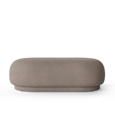 Pouf Rico Brossé gris chaud - Ferm Living
