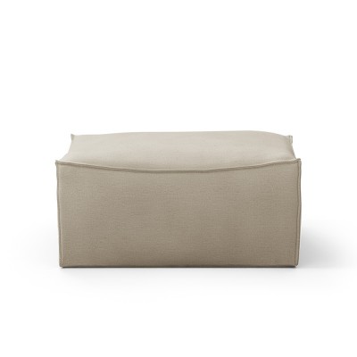 Pouf Catena carré S500 lin riche naturel - Ferm Living
