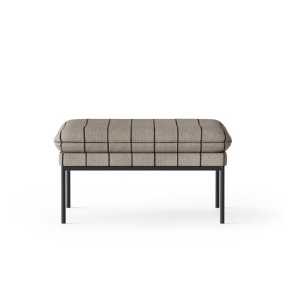 Pouf Turn Pasadena sable & noir - Ferm Living