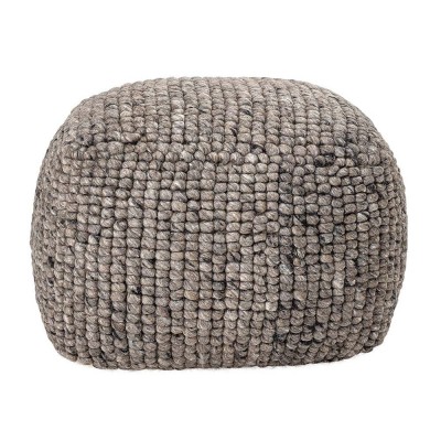 Pouf Boston gris laine - Bloomingville