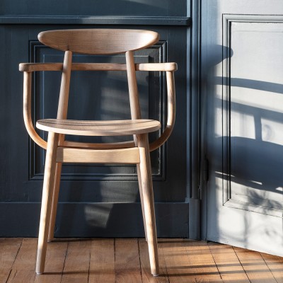 Chaise Teo avec accoudoirs chêne naturel - Vincent Sheppard