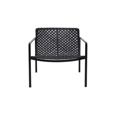 Chaise avec accoudoirs Habra noir - House Doctor