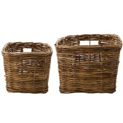 Ensemble de deux paniers Baskit carrés naturel M et S - House Doctor
