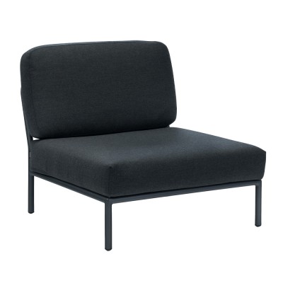 Fauteuil lounge d'extérieur Level gris charbon - Houe