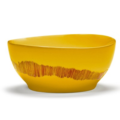 Bol Feast Ottolenghi jaune rayures rouges S - Serax