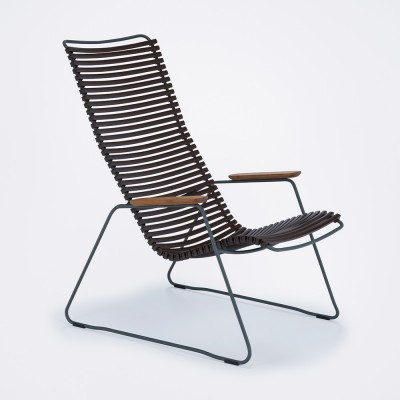 Chaise lounge Click brun foncé - Houe