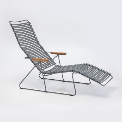 Chaise longue Click gris foncé - Houe
