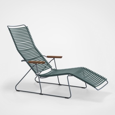 Chaise longue Click vert pin - Houe