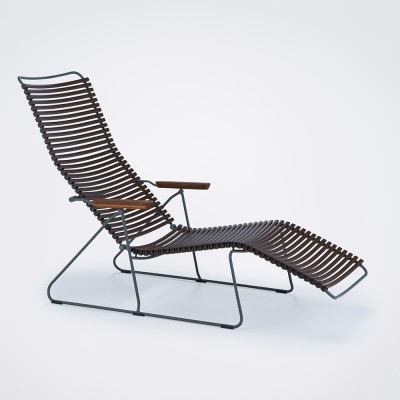 Chaise longue Click brun foncé - Houe