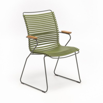 Chaise Click haut dos vert olive - Houe