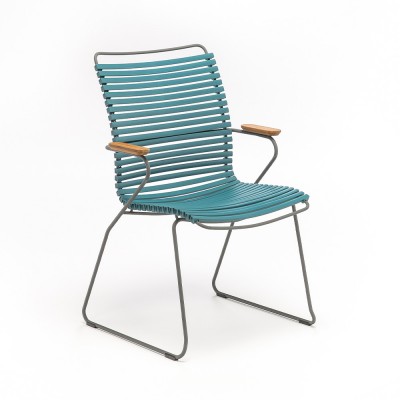 Chaise Click haut dos bleu pétrole - Houe